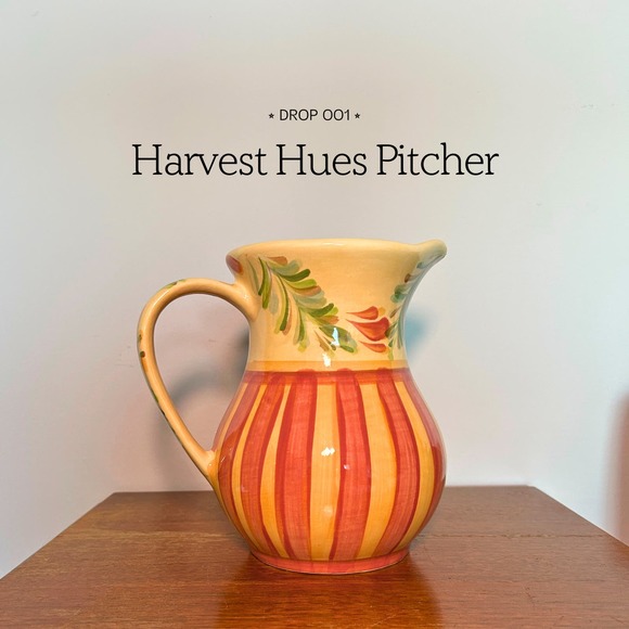 Harvest Hues Pitcher | Gail Pittman Ceramic Pitcher - Picture 1 of 4
